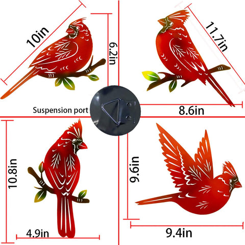EiGreen cardinal wall art wall-fence hanging makes entryways welcoming.
