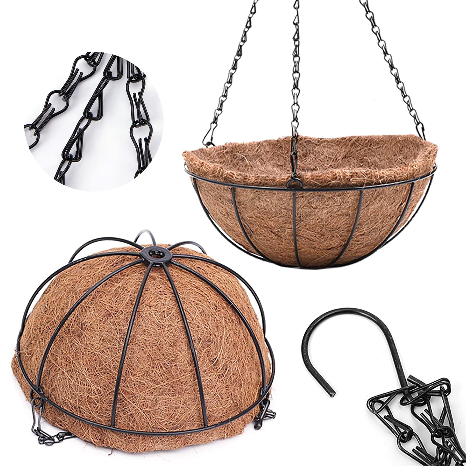 EIMQUVW easy-install design with three chains and hooks.