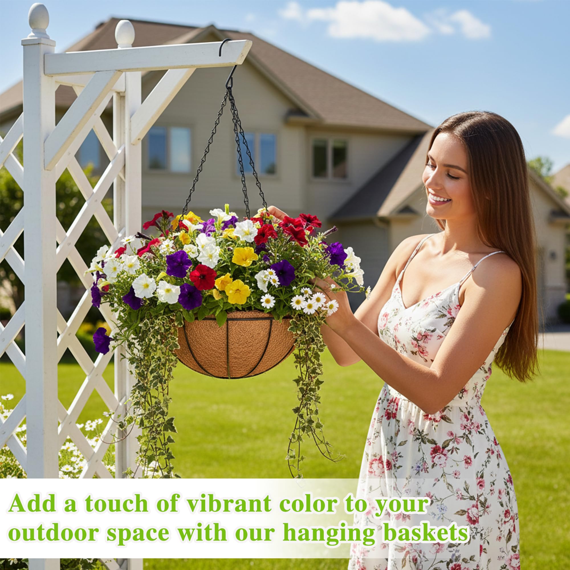 EIMQUVW versatile hanging planters for flowers, succulents, and herbs.