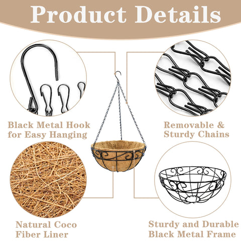EIMQUVW wall-decor hanging planter for indoor or outdoor spaces