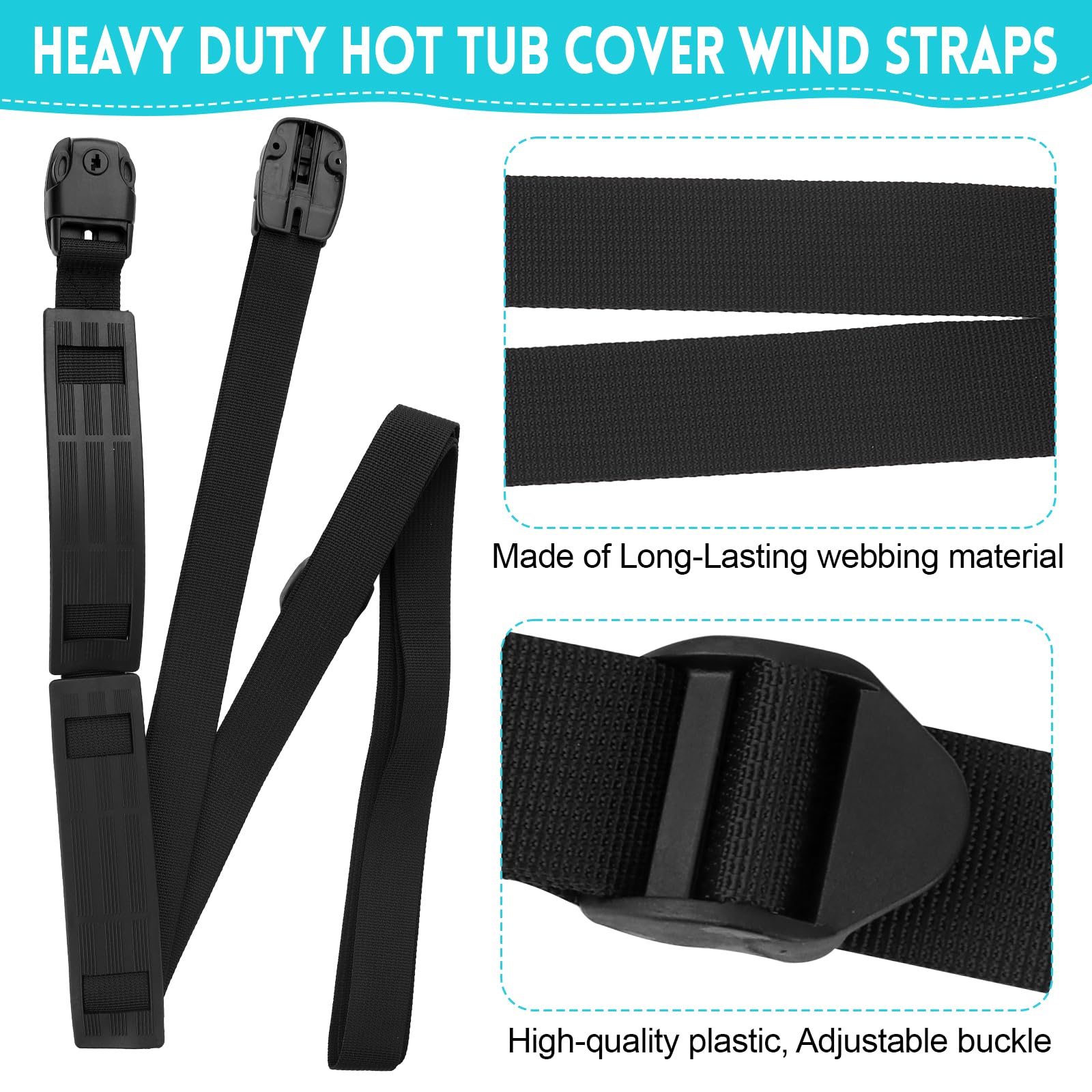 Stainless steel screws enable quick, durable installation of EINDER wind straps