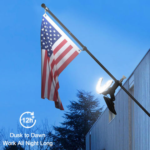 Einsamk flag pole light adjustable heads for versatile lighting