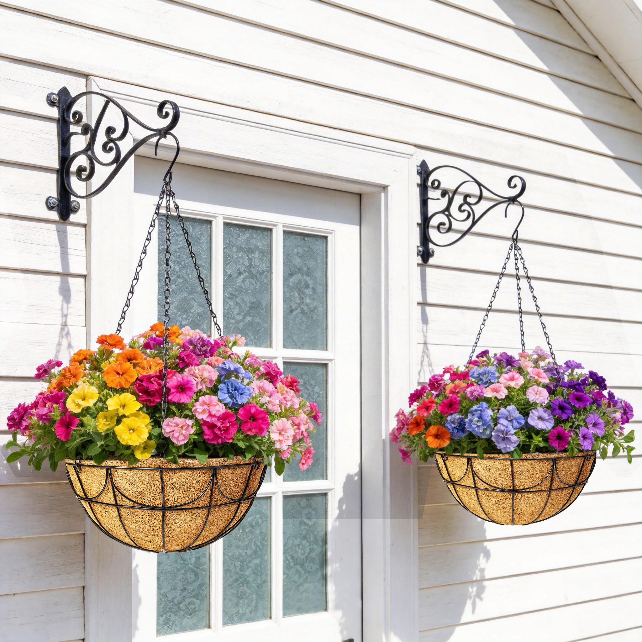 EINYEXW liner installation in a hanging basket shows easy setup.