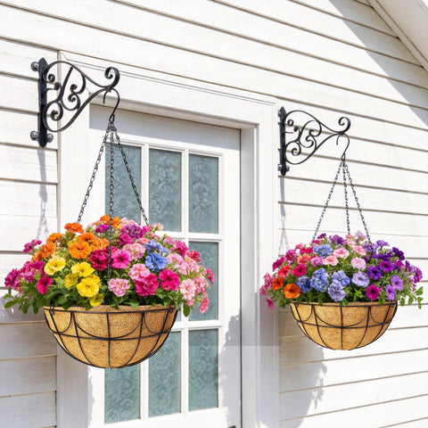 EINYEXW liner installation in a hanging basket shows easy setup.