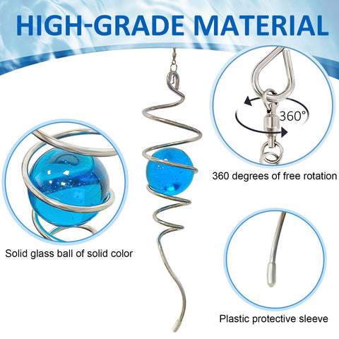 Eiryhope stainless steel spiral tail resists weather and fading.