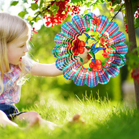 Eiryhope wind spinner breeze-catcher attracts attention in any yard.