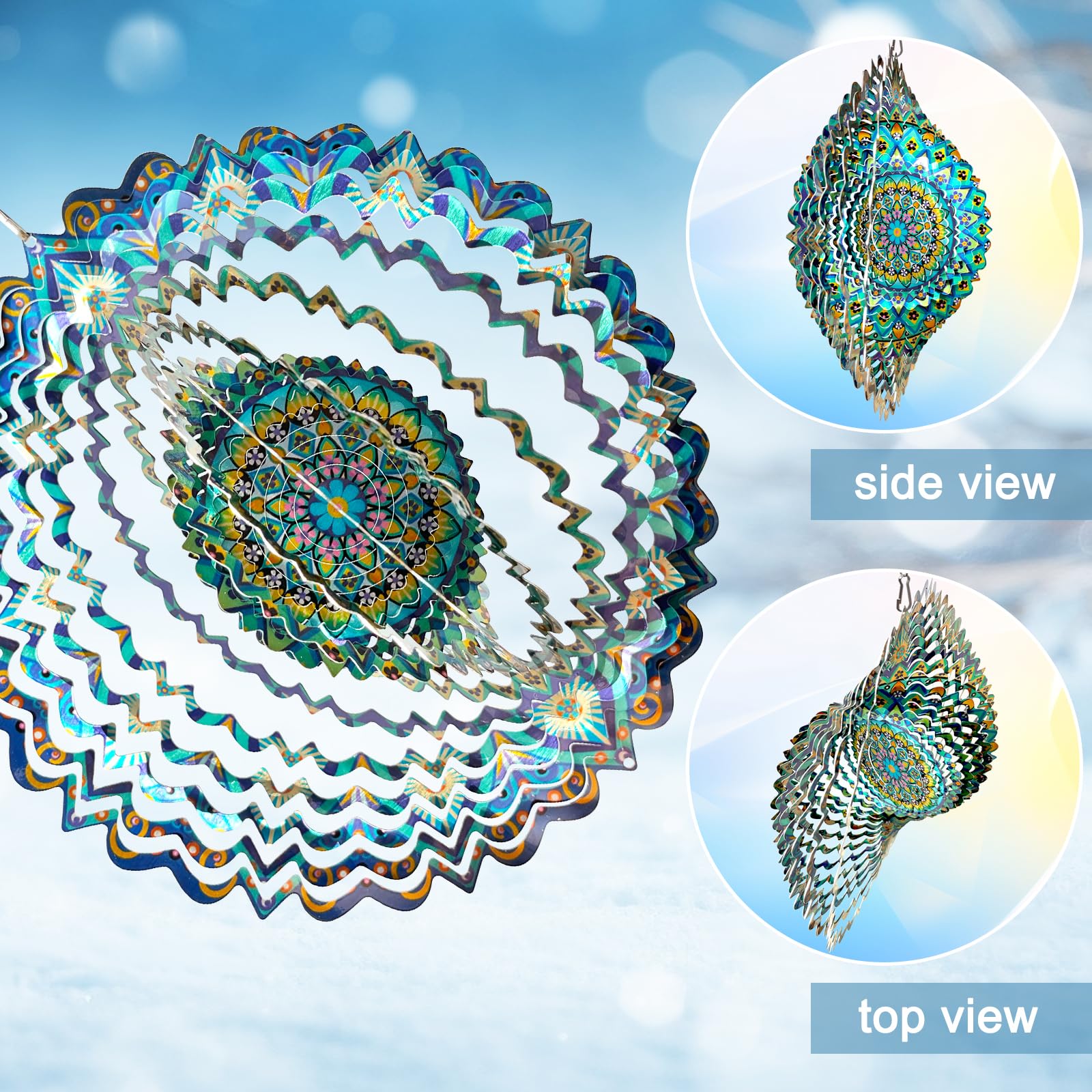 Eiryhope mandala peacock rustproof outdoor decor designed for weather durability.