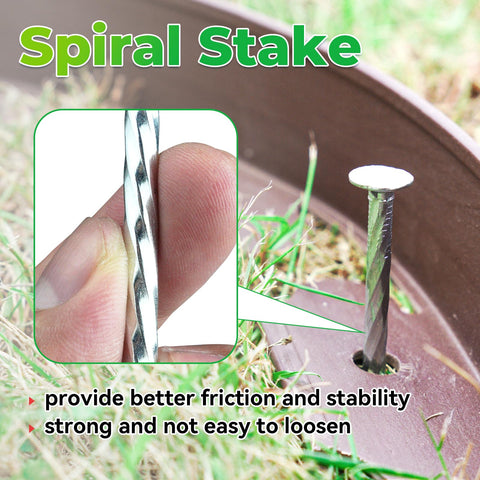 EISENSP weed barrier fix stake secures fabric for neat garden borders.