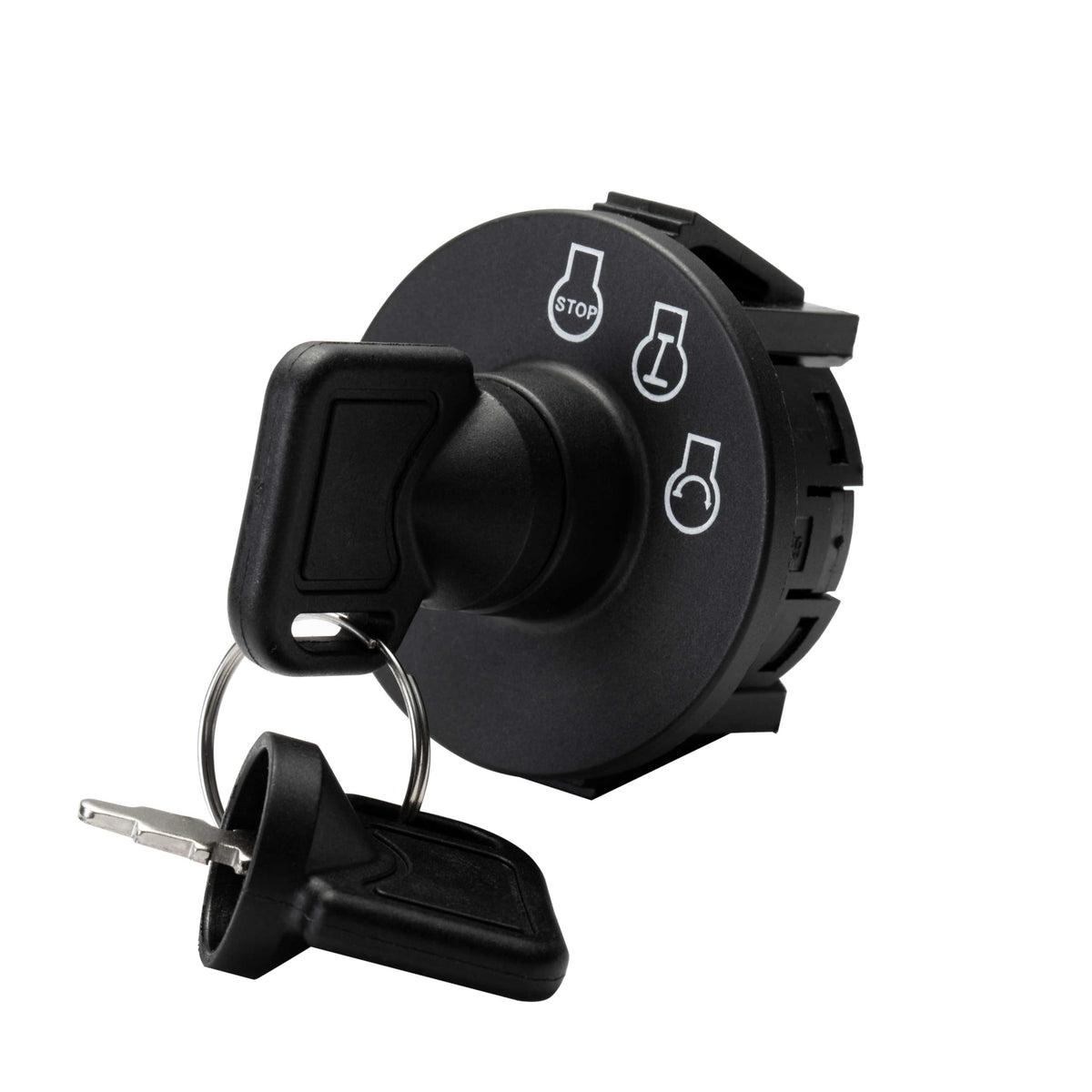 EISENKERN 3-position ignition switch with key, front view for reliable mower startup.