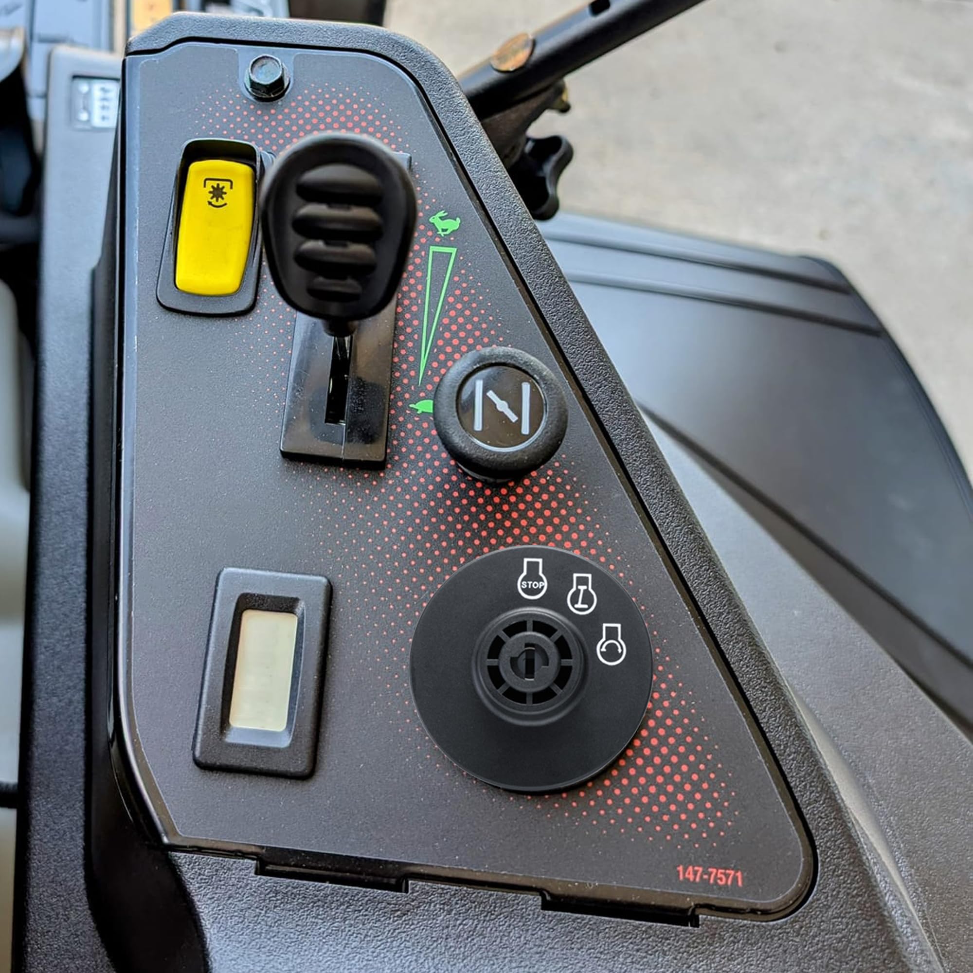 Close-up of weather-protected switch, waterproof and dustproof design.