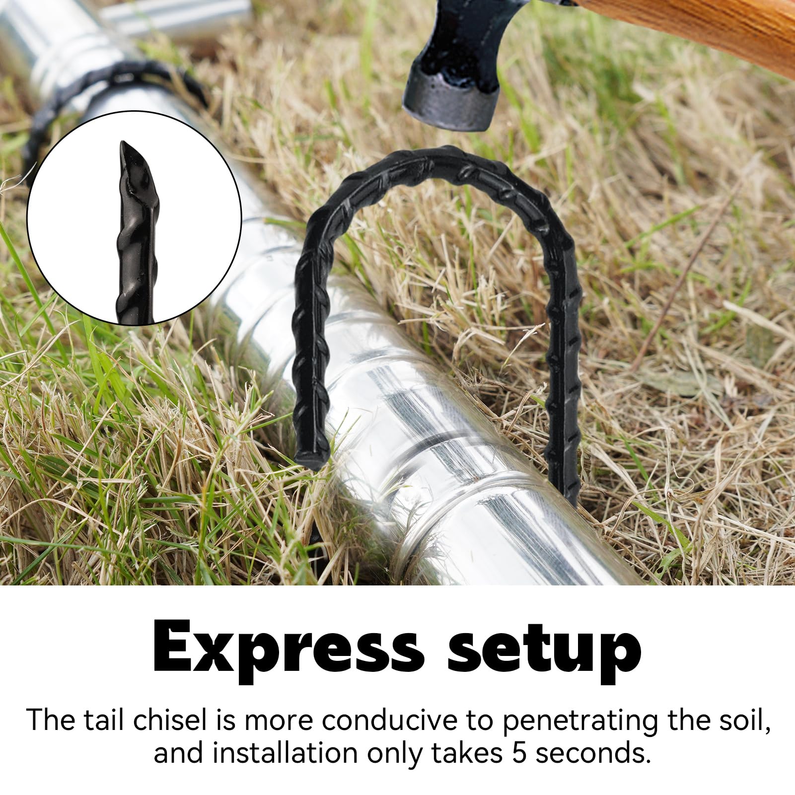 EISENSP multipurpose stakes ideal for fixing canopies, fences, nets, and tents.