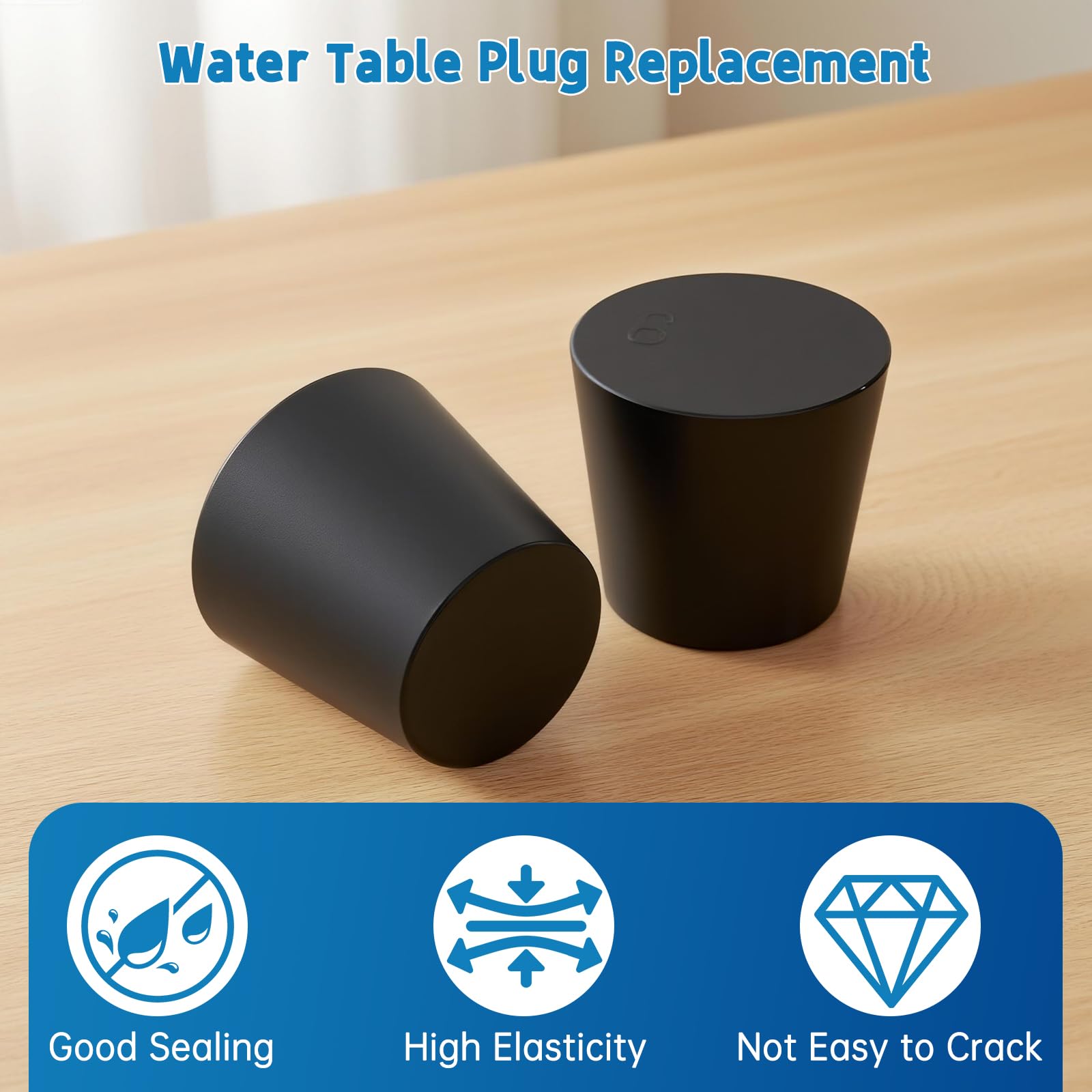 Eiszhjk solid rubber tapered plug close-up showing durable material.