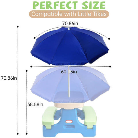 Eiszhjk kid-safe rounded tip and locking mechanism ensure safe play under shade.