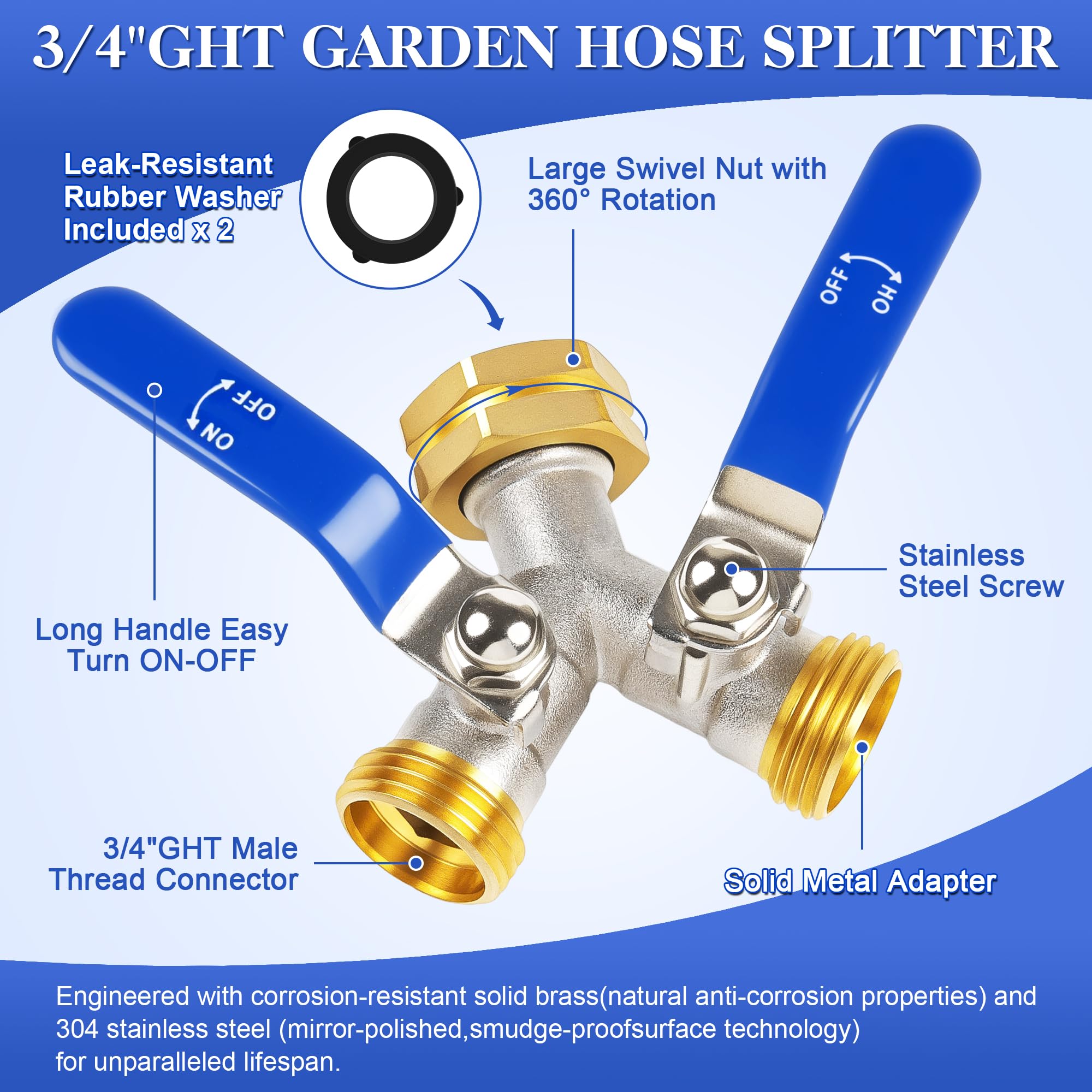 EJW extended-handle design enabling easy operation in the garden.