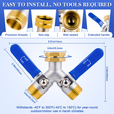 EJW wide inlet and outlet support higher flow for quicker watering