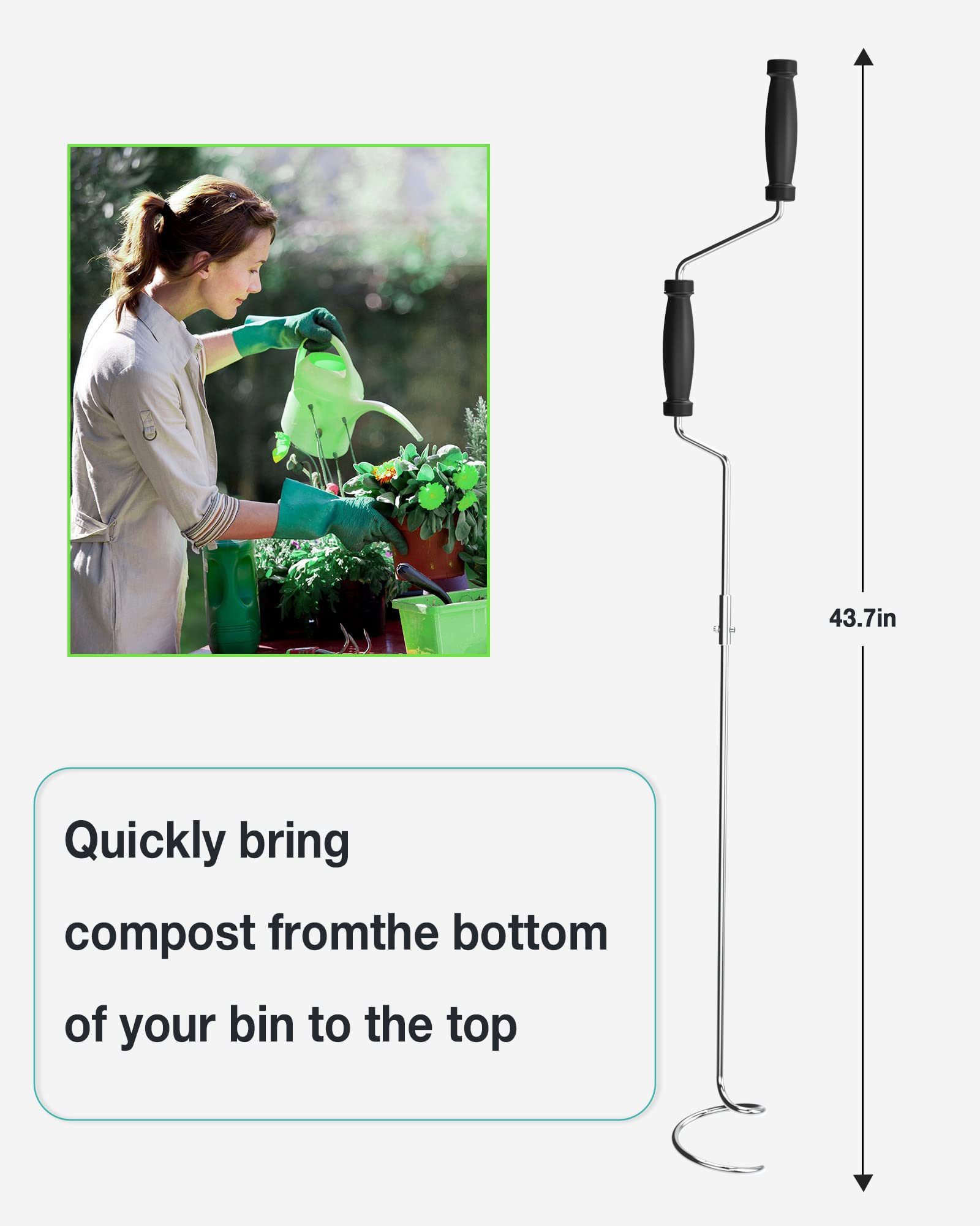 EJWOX aerator preparing compost bin with improved aeration readiness