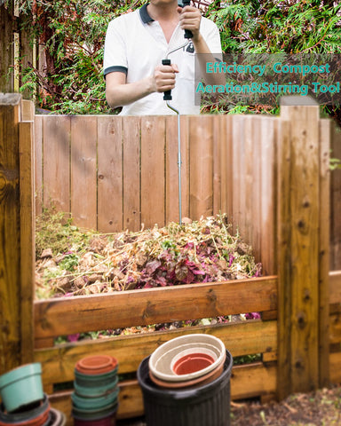 EJWOX tool demonstrating easy turning action for compost aeration