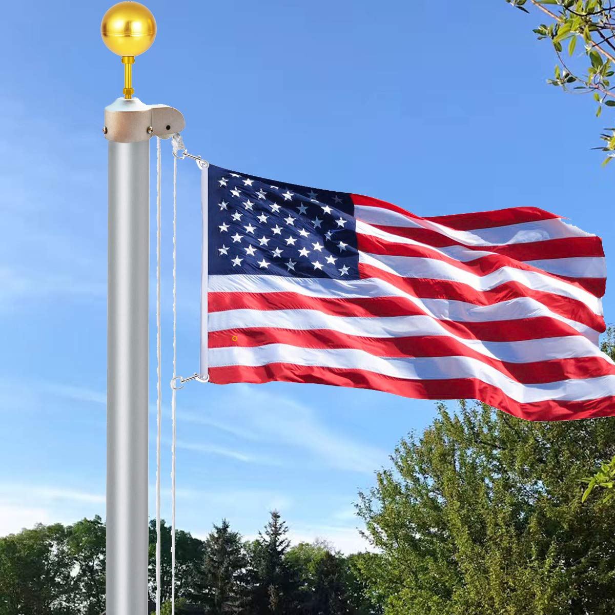 EKEV flag pole pulley truck for 2-inch OD tubes smooth operation.