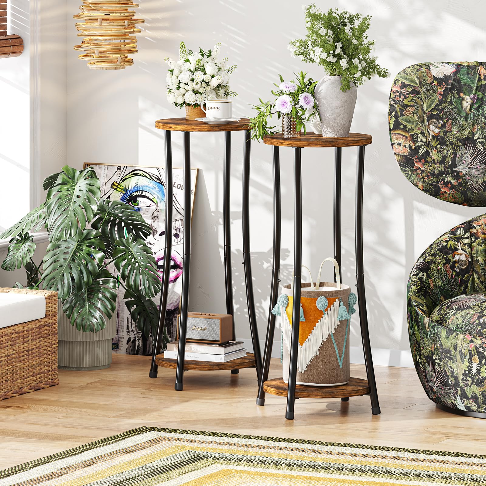 Ekisemio 2-Pack Plant Stand assembles in minutes with no tools.