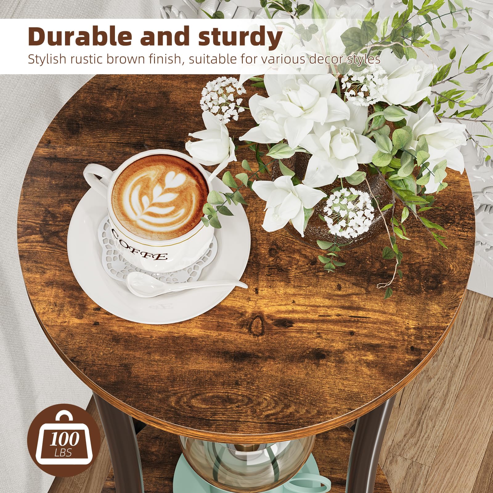 Ekisemio 2-Pack Plant Stand is weather-resistant and easy to wipe clean.