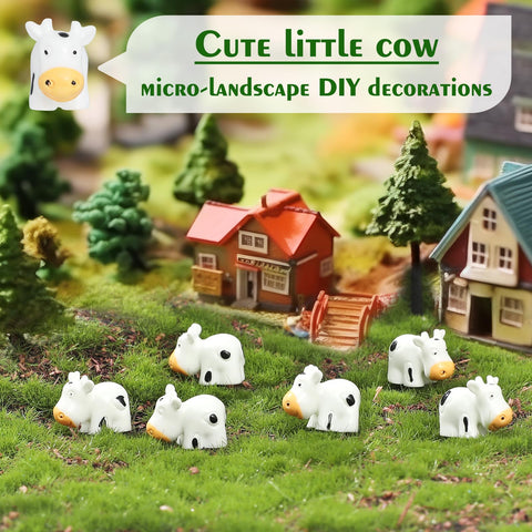 EKisemio DIY miniature cows props inspire creative scenes in tiny landscapes.