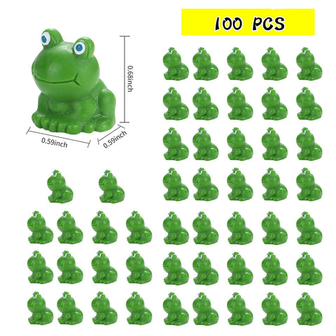 EKisemio green frog figurines for garden decor in a sunny windowsill setup