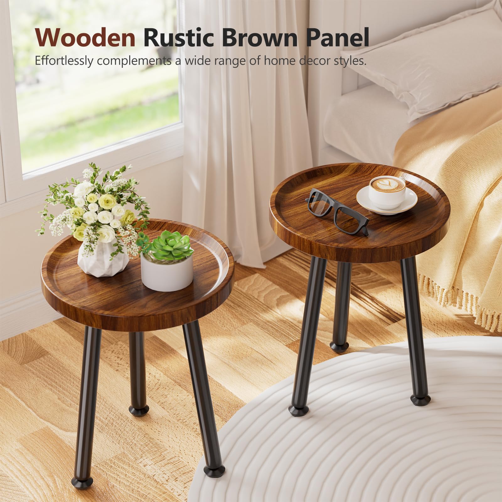 Ekisemio versatile 3-in-1 design works as planter stand, bedside table, or pedestal.
