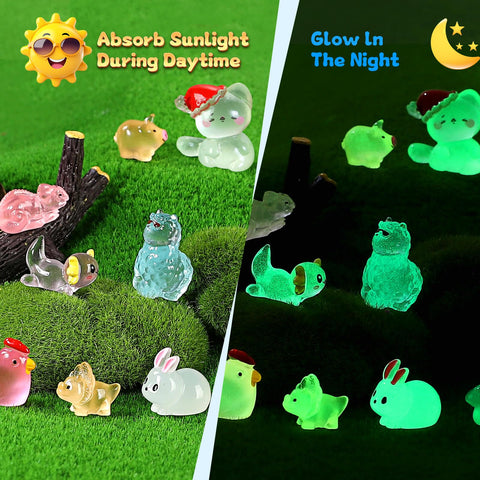 EKisemio luminous dinosaur figurine lights up playful mini landscapes with a subtle glow.