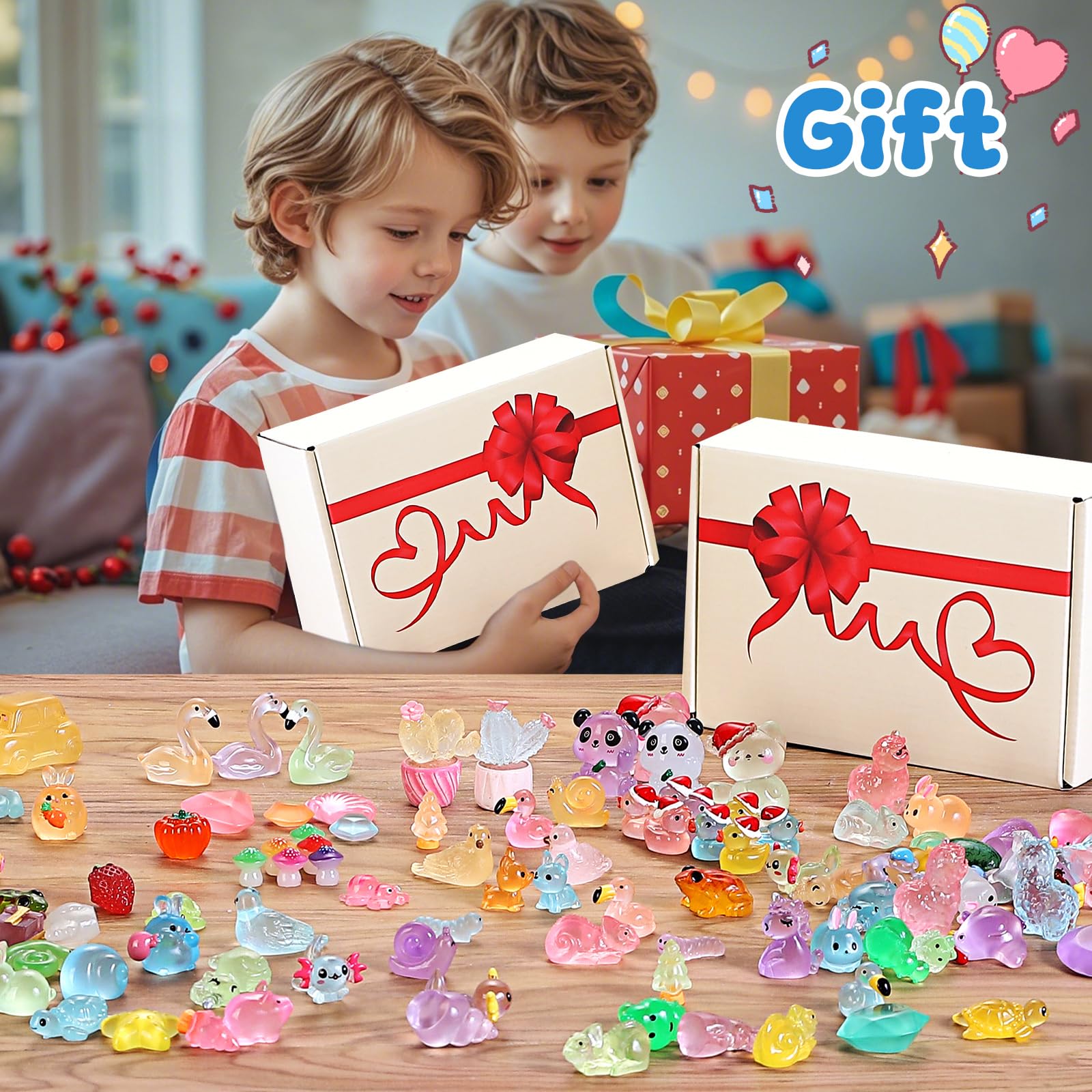 EKisemio unicorn figurine emits a gentle glow for magical mini scenes.