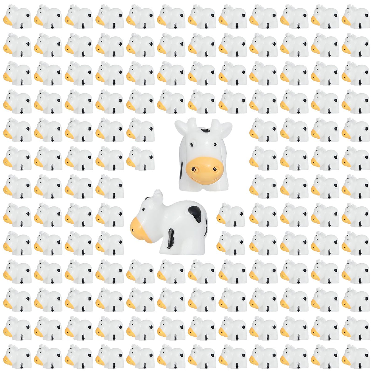 EKisemio mini cows figurines for outdoor decor, weatherproof and long-lasting garden accents.