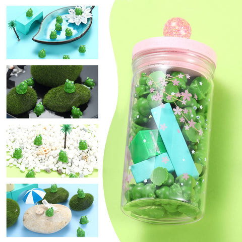 EKisemio tiny frog figurine perfect for shadowbox scenes and DIY projects.