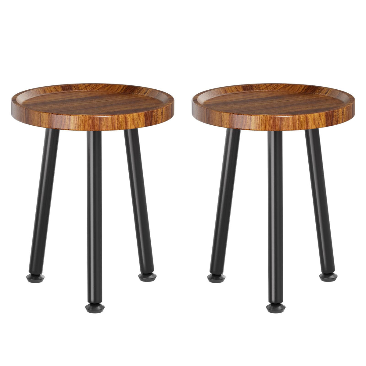 Ekisemio plant stand in walnut finish ready for indoor or outdoor display.