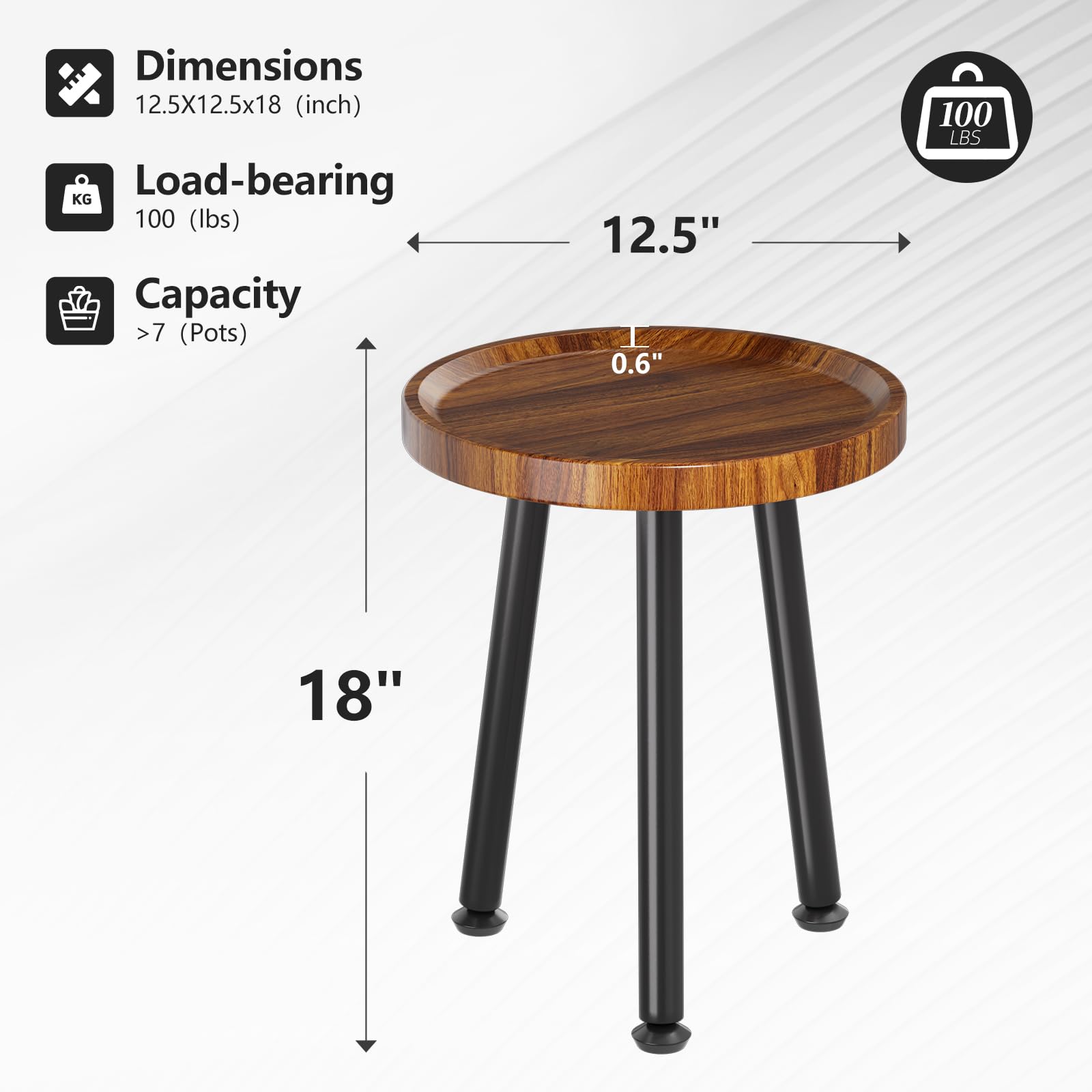 Ekisemio raised edge prevents spills and keeps items secure