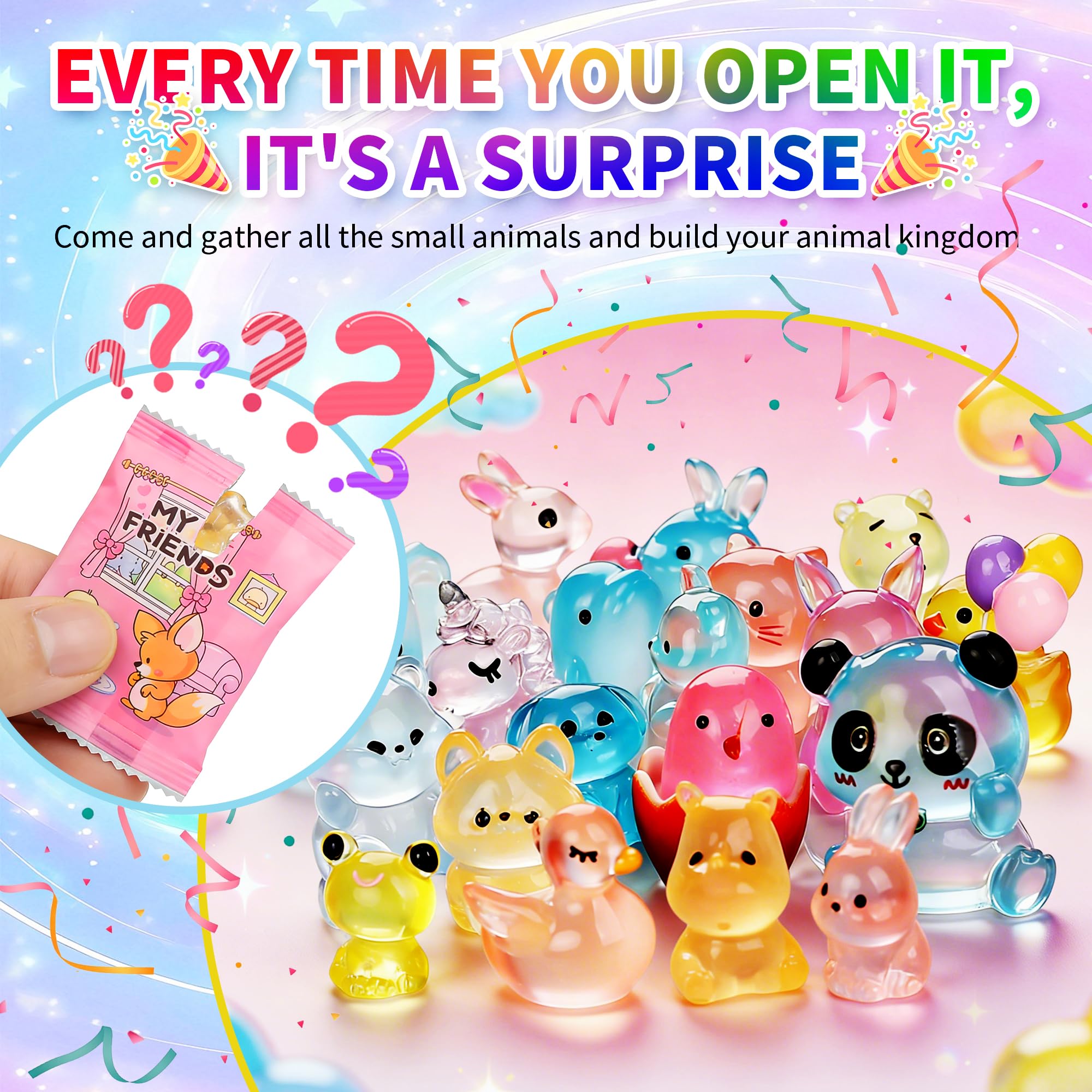 EKisemio unicorn and dinosaur resin figures glow after lights out for magical displays.