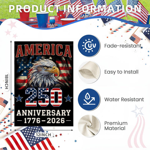 EKOREST colorful 250th banner elevates yards with bold eagle motif