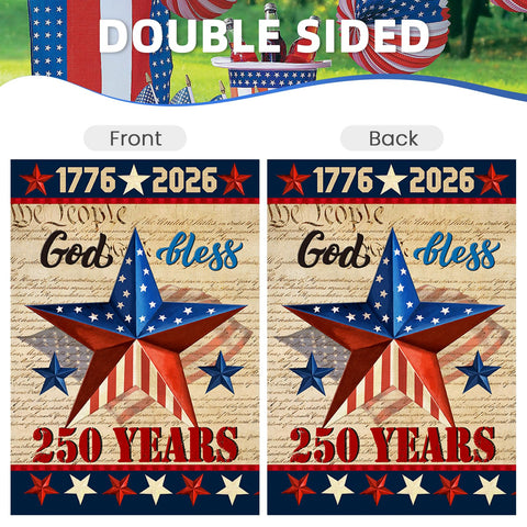 EKOREST commemorative flag 1776-2026 for outdoor celebrations and display.