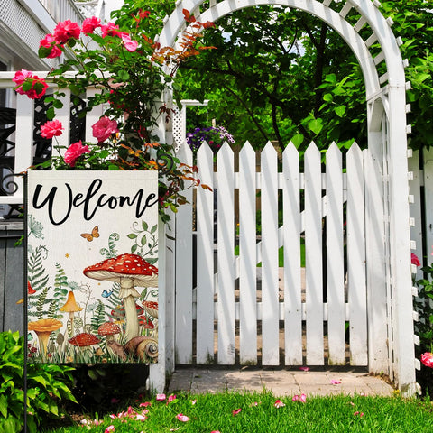 EKOREST double-sided garden flag for visibility from both sides outdoors