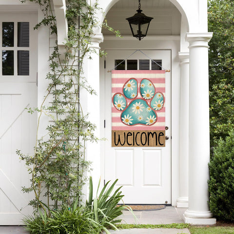 EKOREST double-sided spring flag shows daisies from both sides