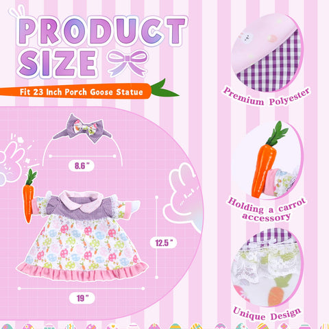 EKOREST Easter goose outfit kit for patio decor.
