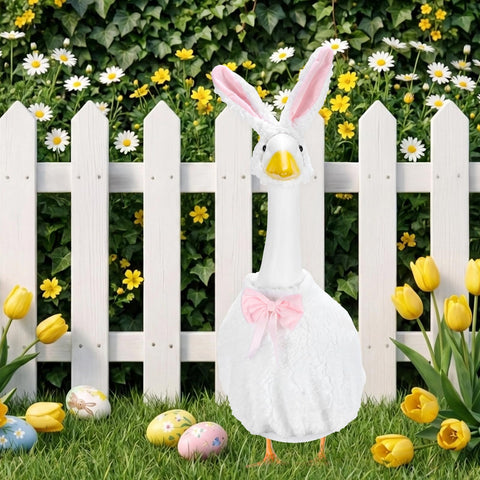 EKOREST Easter goose outfit easy-setup for outdoor decor