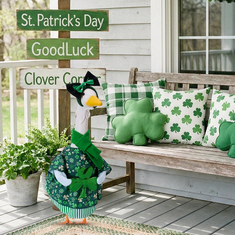 EKOREST goose scarf enhances the St Patrick's look outdoors