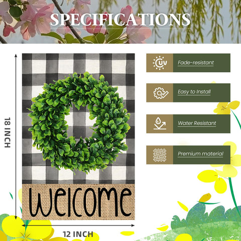 EKOREST hello summer decorative flag 12x18 cheerful outdoor accent.