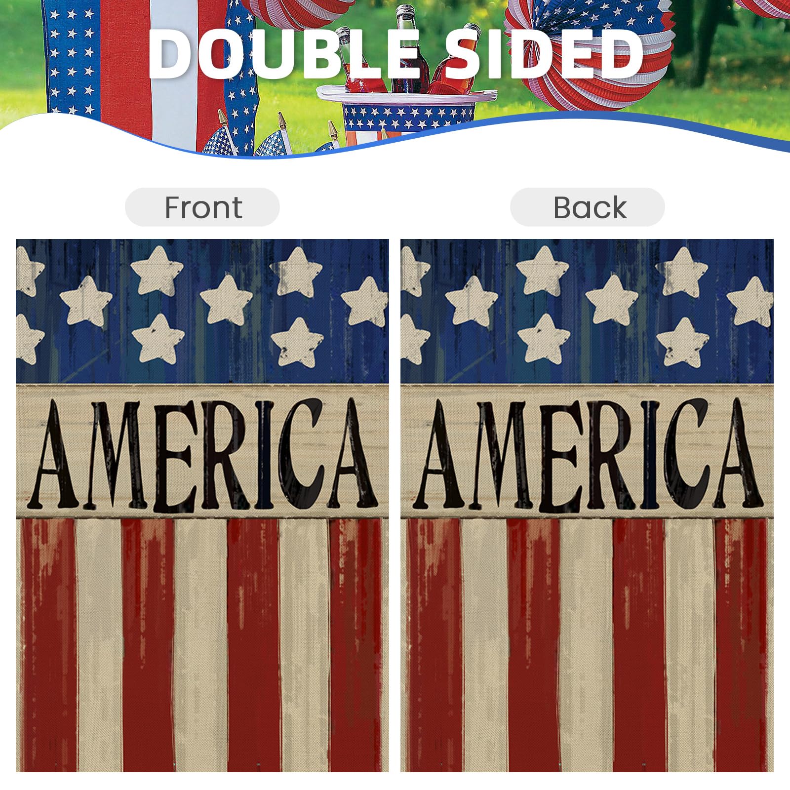EKOREST machine-washable polyester flag resists fading under sun and rain.