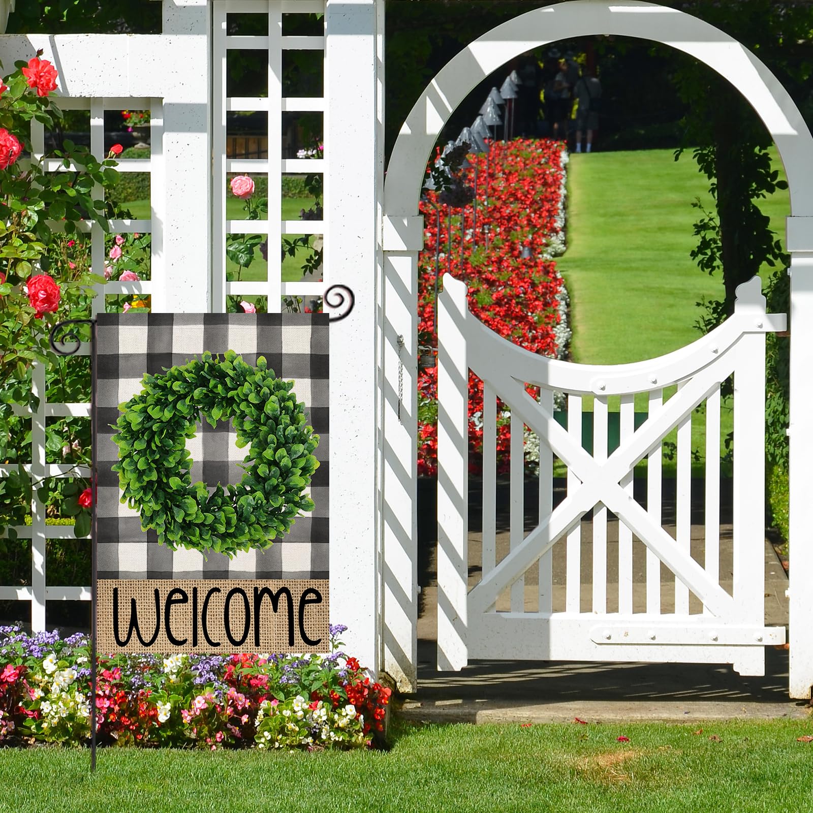 EKOREST outdoor decor flag 12x18 brighten porches and patios.