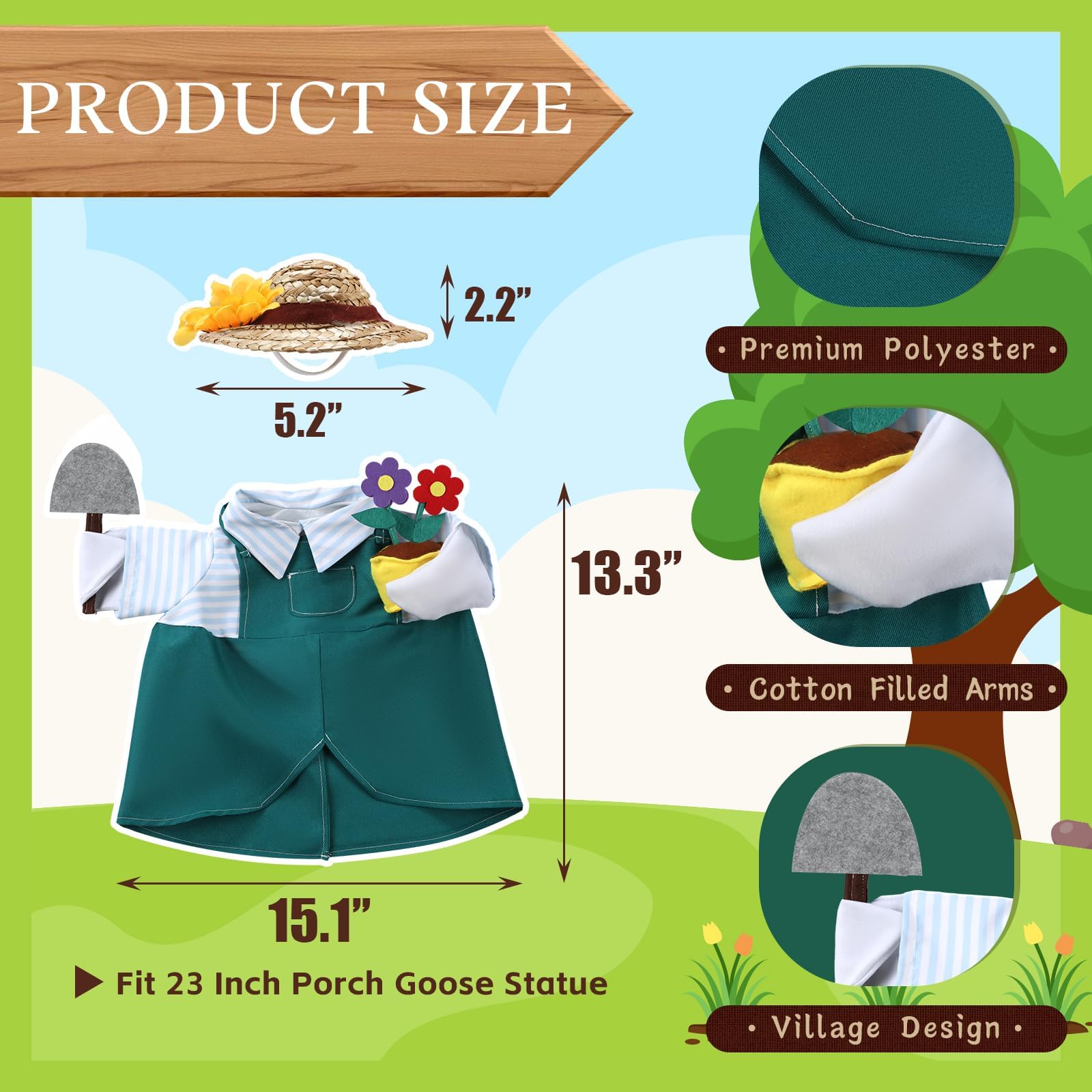 EKOREST outdoor yard decoration idea with versatile garden clothing.