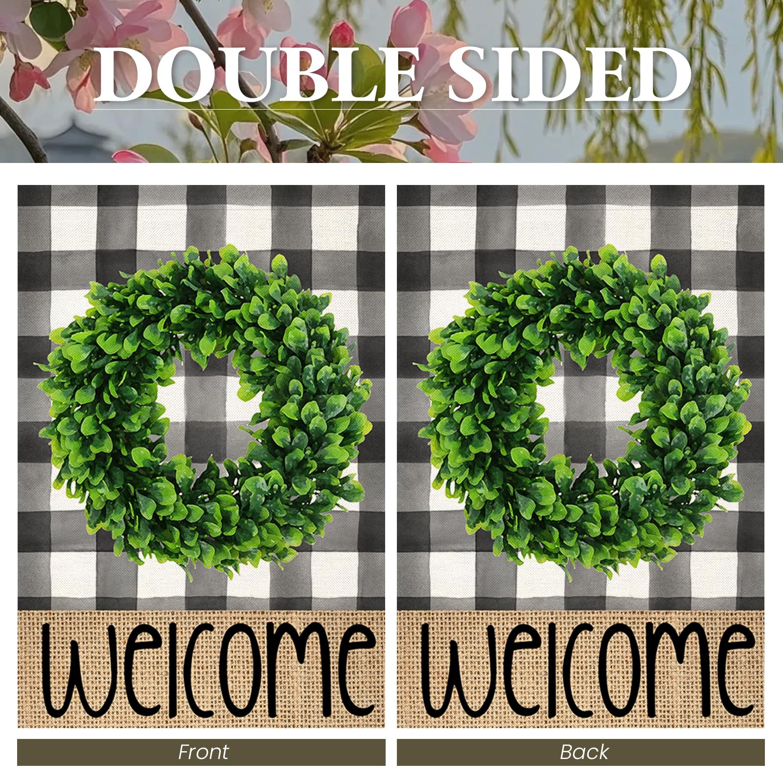 EKOREST patio front door flag 12x18 welcoming entryways.