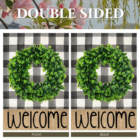 EKOREST patio front door flag 12x18 welcoming entryways.