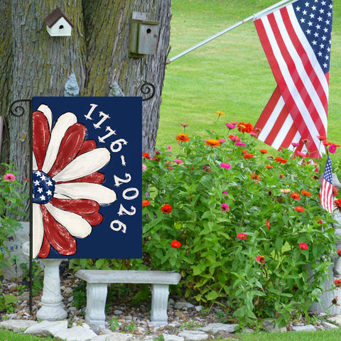 EKOREST patriotic yard flag ideal for porch or patio decor.