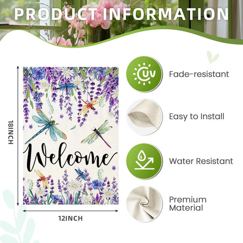 EKOREST seasonal farmhouse banner adds a welcoming touch to garden.