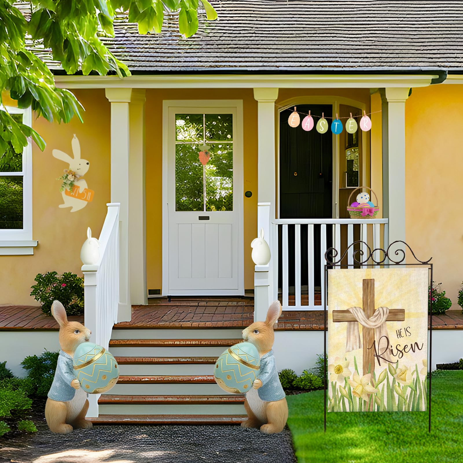 EKOREST Seasonal Easter decoration to greet guests.